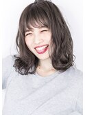 『 グレージュ & 毛束感 』ナチュラルひし形シルエットmedium☆