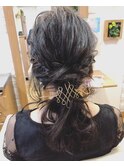 結婚式　二次会　ブライダル　パーティ　ヘアアレンジ