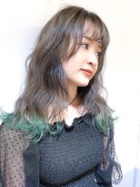ヘアーワークス ヘルム 渋谷店(HAIR WORKS HELM) [HELM渋谷]裾カラー☆ミントグリーン