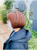 大人ボブ、春カラー