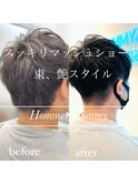 刈り上げマッシュショートROMMY Homme