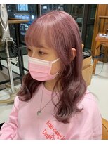 ヘアー アイス ルーチェ(HAIR ICI LUCE)&nbsp;ピンクラベンダー　ピンクベージュ　ペールピンク　担当中西