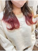 グレージュ×ピンク