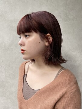 メゾンドイギー(MAISON de IGGY) しっかり前髪が可愛い小顔ヘア#ココアベージュ##伸ばしかけヘア