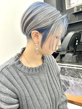 チュダック(ChuDuck) 【◎甘くてカワイイ◎】《ネイビー×シルバー》ケアブリーチ