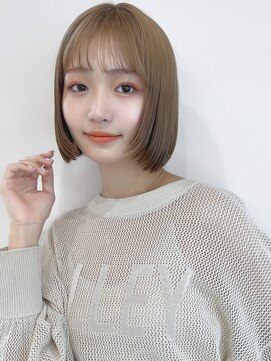 ゲーム 原宿店(GAME) ダブルカラーケアブリーチハイトーンベージュレイヤーボブ