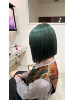 シェイプスヘアデザイン 上三川店(Shape's hair design)&nbsp;ボブ×ダークグリーン