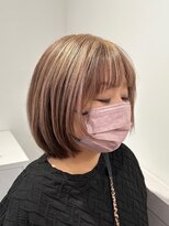 スイ(suiw)&nbsp;白髪ぼかし◎アンブレラカラーボブ【suiw】昭和町/天王寺/阿倍野