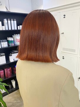 マジコ 下北沢本店(Magico) ボブ/オレンジベージュカラー/ブリーチ/ダブルカラー/下北沢