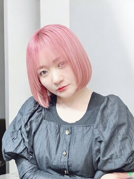 ピリオド 赤坂(Period.) ショートボブ ハイトーン ピンク 髪質改善 赤坂見附 美容室