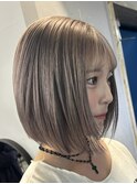 ボブ/ダブルカラー/ケアブリーチ