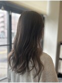 顔まわりレイヤー ブリーチなし ミルクティーカラー×インナー
