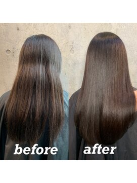 ユアーズ ヘア 恵比寿本店(youres hair) 髪質改善トリートメントで叶う美髪ストレート 艶髪 前髪