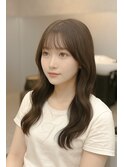 ミディアムヘア/暗めカラー/グランマッシュ/津田沼