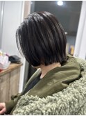 ミニボブケアブリーチ暗髪透明感似合わせカット