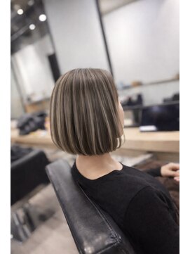 フォーク(FOLK) YAMATO 切りっぱなしボブ　ハイライト　白髪ぼかし対応