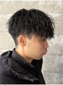 MEN’S HAIR/サーフカール/刈り上げセンターパート/伊勢崎