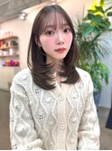 似合わせカット艶髪ミディアムレイヤー顔まわりカット