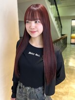 アクシス 栄店(`AXIS)&nbsp;松本/ワンホンレイヤー/ミルクティーブロンド/ダークブルー/栄