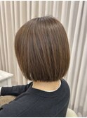 イメチェン/ピンクベージュ/アンブレラカラー/前髪/伊勢崎