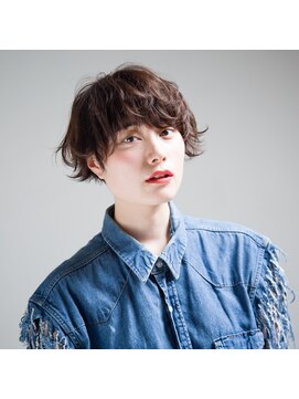 ダブ アオヤマ(DaB AOYAMA) 【DaB】暗髪ショート × ニュアンスパーマ