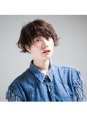 【DaB】暗髪ショート × ニュアンスパーマ