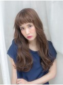 大人可愛いショートバングロング