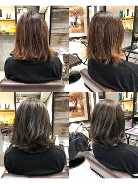 トルネード(TORNADO) オリーブグレージュロングボブ