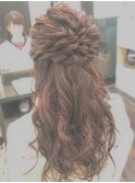もこふわハーフアップ