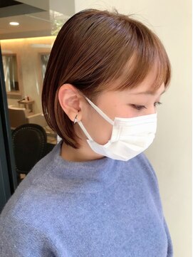 ナック ウメダ(knack UMEDA) ベージュアディクシーカラー大人ショートボブ◎20代30代40代