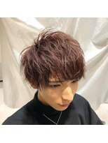 ザ サードヘアー 津田沼 (THE 3rd HAIR)&nbsp;短めウルフマッシュ　ボルドーレッド