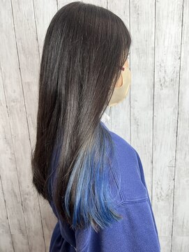 ビューティドレッセヤマノ 池袋パルコ(Beauty Dresse YAMANO) 【インナーカラー】【ロング】ブルーインナーカラー