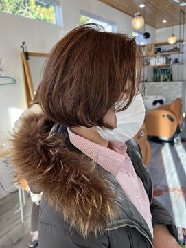 レポ(LEPO) 大人女子◎冬髪～重めなボブ