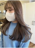 ’韓国風おくれ毛×透明感カラー’