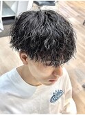 ツイストスパイラルパーマ波巻きパーマツイストパーマメンズ韓国