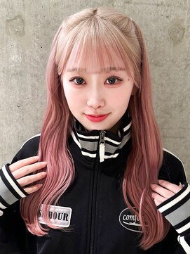 モニカ 栄店(MONIQA) ホワイトベージュ×ピンク