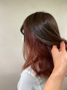 アジールヘア 東上野店(agir hair) 20代30代大人かわいいイヤリングカラーボルドーレッド