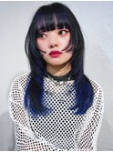 ブルーインナー × レイヤーカット