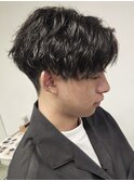 群馬高崎眉毛メンズセンターパートツイストスパイラルパーマ