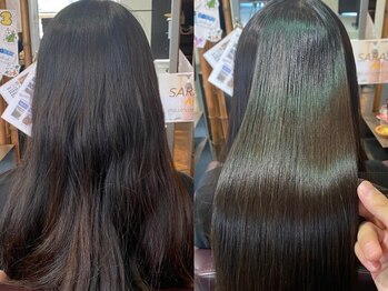 サラジュ 西宮北口店(SARAJU)の写真/縮毛矯正で天気や湿気に左右されない理想のStyleキープを助けます!艶髪も同時に叶う酸性ストレートが人気☆
