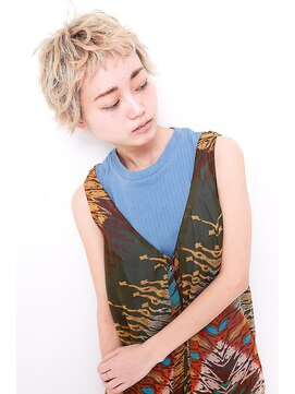 オーバーヘアー 大久保店(over hair) 【over hair】 ハイトーンベリーショートスタイル