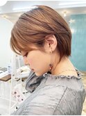 くびれショートボブ◎ブリーチ◎白髪ぼかし/ハイライト/本厚木