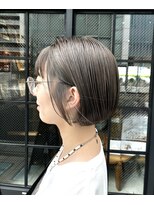 オーガニック アトリエ 大宮(organic+atelier)&nbsp;ブリーチなし大人可愛いマロンブラウン似合わせ耳かけボブ