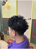 ピンパーマスパイキー＋テーパーフェード