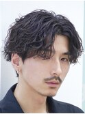 原宿メンズパーマフェザーパーマシャドウパーマセンターパート