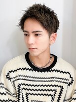 フラッグヘアー 博多駅前店(Flag HAIR) メンズショートアップバングツイストパーマ博多