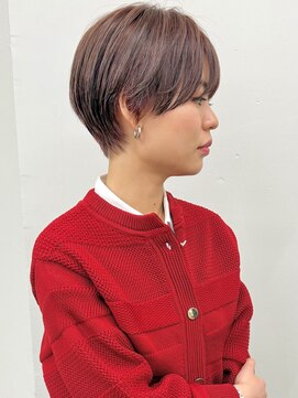 モリオ(morio) ハートフェルトピンクマッシュショート丸みショートハイライト