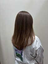 アクセ バレイヤージュカラー似合わせカット大人可愛い小顔カット
