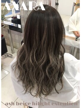 アザラ(AXARA) 【アッシュベージュ・ハイライトby エクステンション】