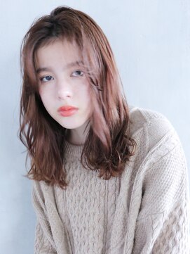 アイティー バイ アルバム 浦和店(IT by ALBUM) ゆるミディアム_ココアブラウンフリンジウェーブ_26673